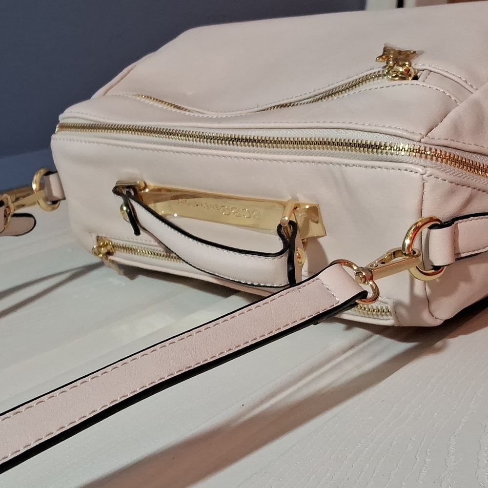 BCBGeneration women's three zipper compartment cream color purse - Picture 3 of 12